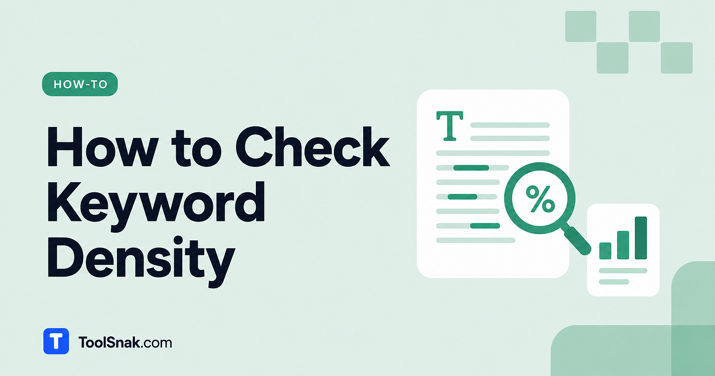 How to Check Keyword Density (Free & Instant)