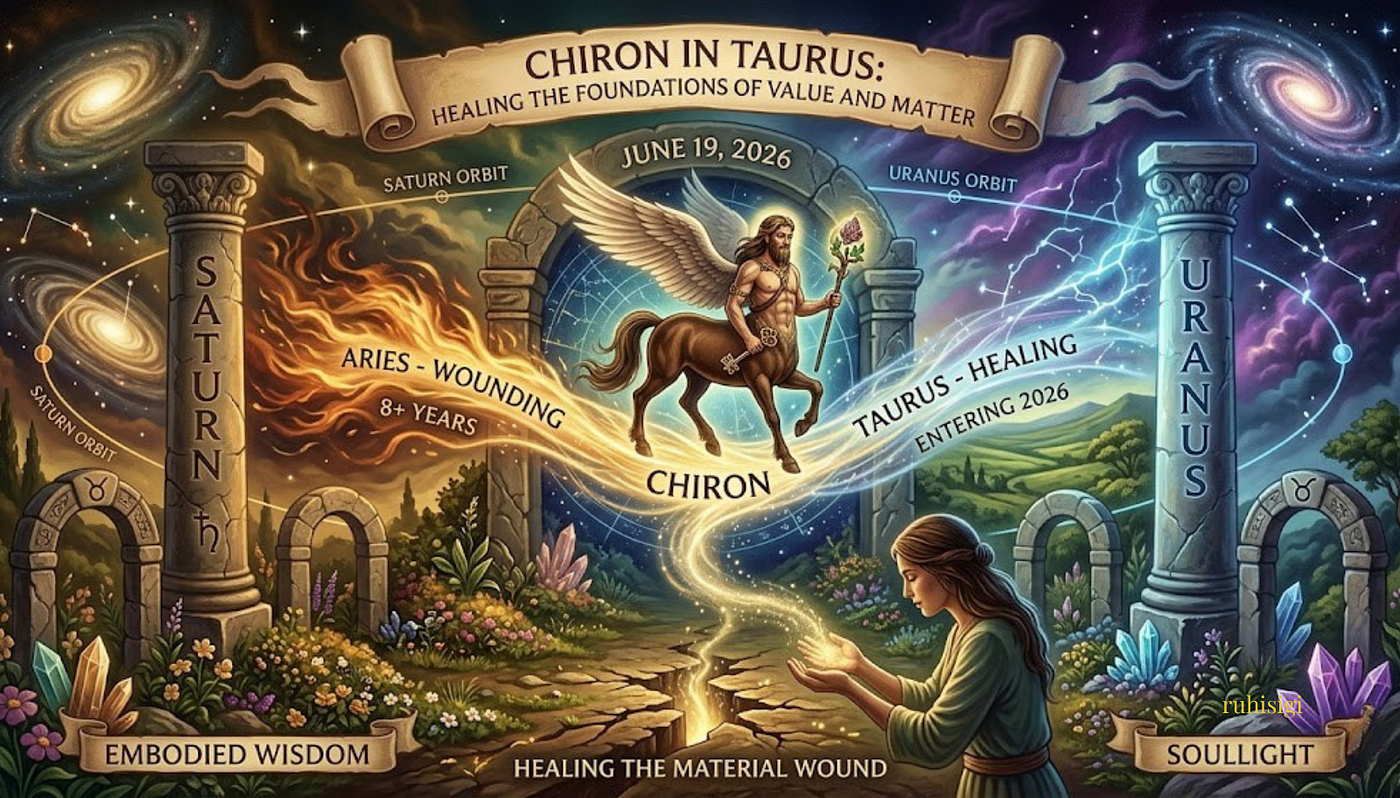 Chiron’s Journey into Taurus: Healing the Foundations of Value and Matter