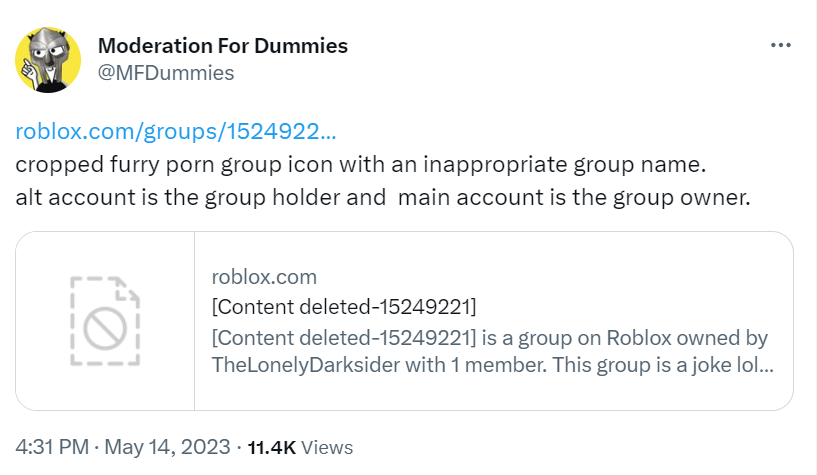 Found out there's a roblox group and a discord server about r63