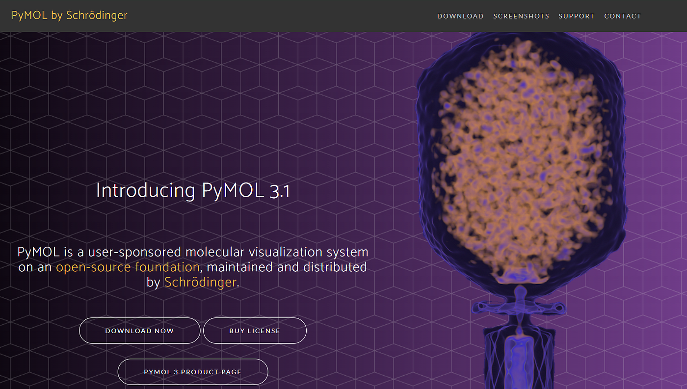 Fig 02. Pymol 3D molecular Visualization Tool 3.1 as of the writing of this article.