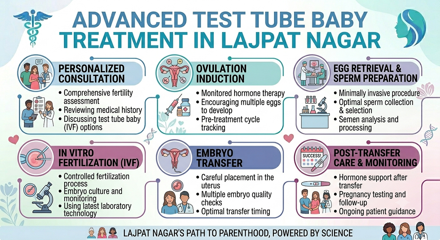 Advanced Test Tube Baby Treatment for Couples in Lajpat Nagar