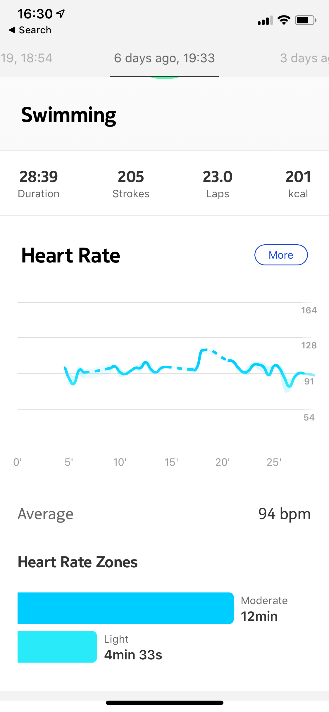Nokia steel hr best sale swimming