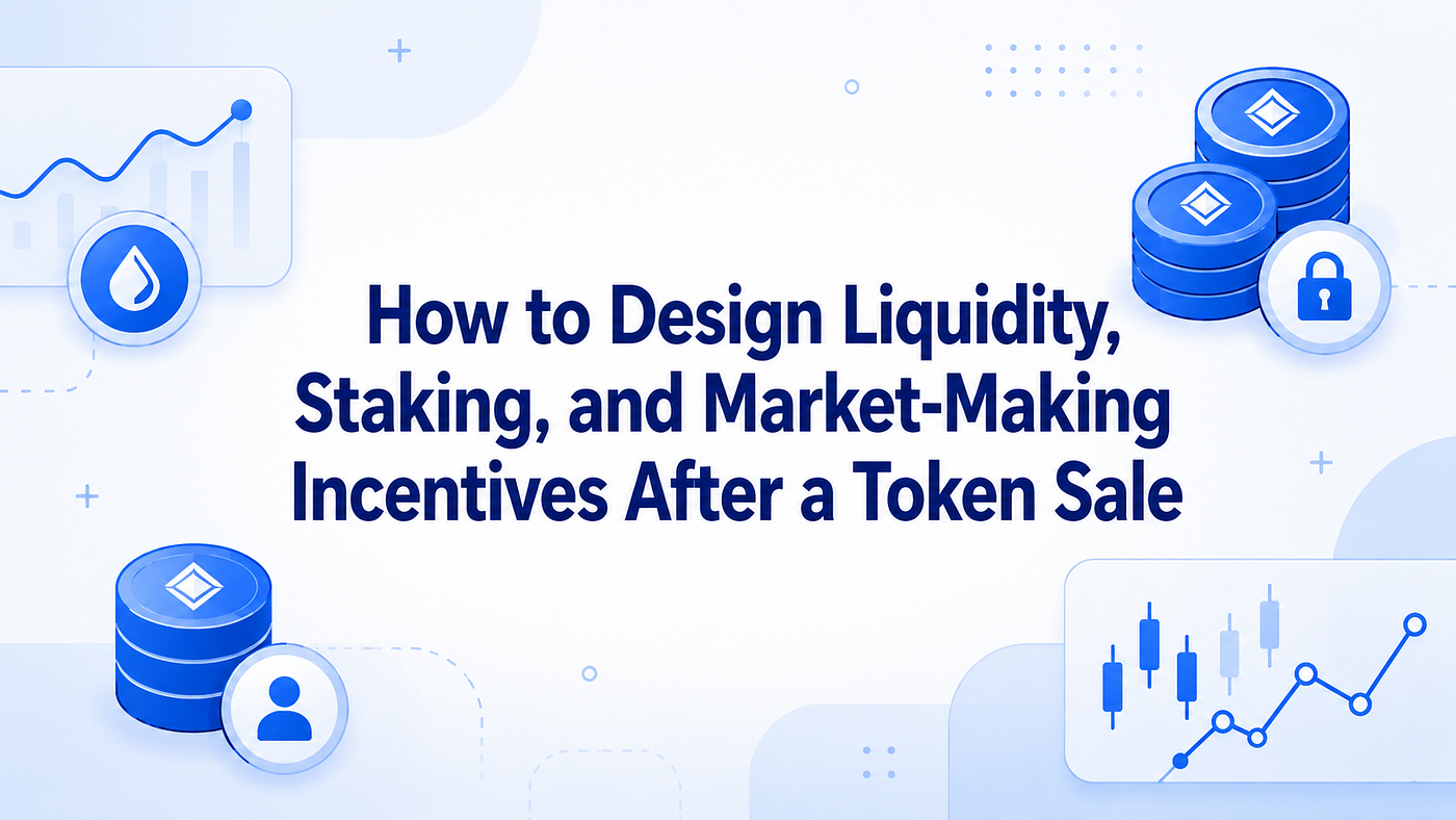 How to Design Liquidity, Staking, and Market-Making Incentives After a Token Sale