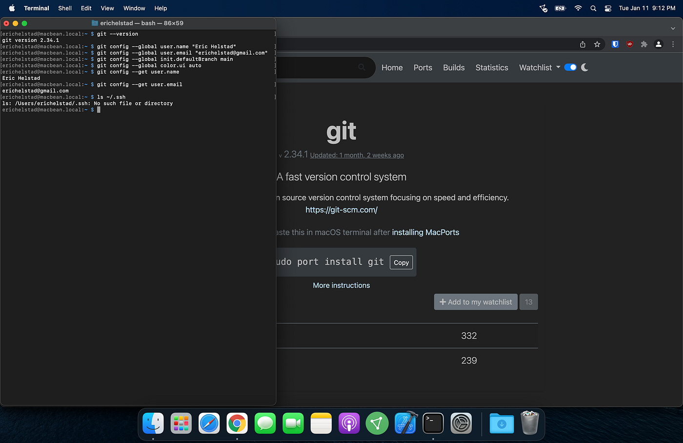 Checked for existing SSH key