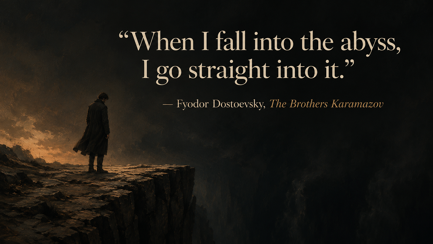 Image generated by AI. Quote from Fyodor Dostoevsky, The Brothers Karamazov.
