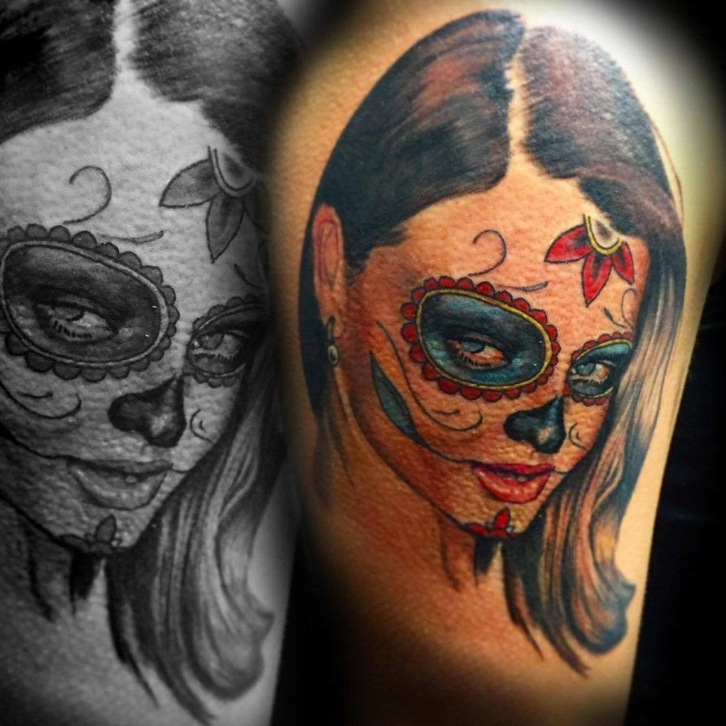 ArtStation - Catrina Tattoo, image size:1024x1024
