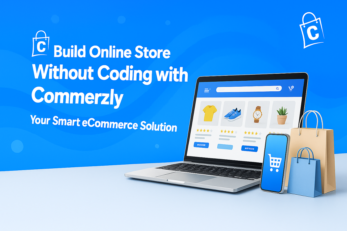 Build Online Store Without Coding with Commerzly | Your Smart eCommerce Solution