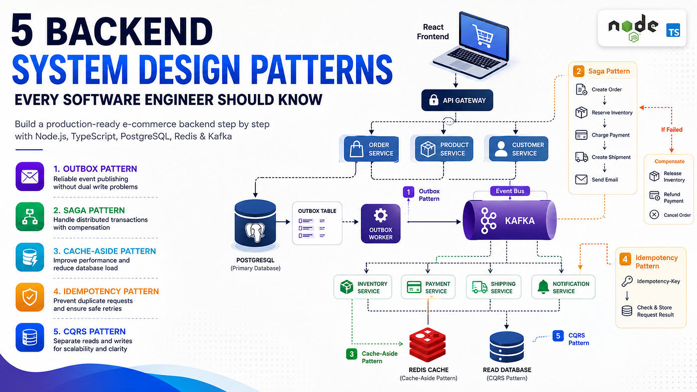 5 Backend System Design Patterns Every Software Engineer Should Know