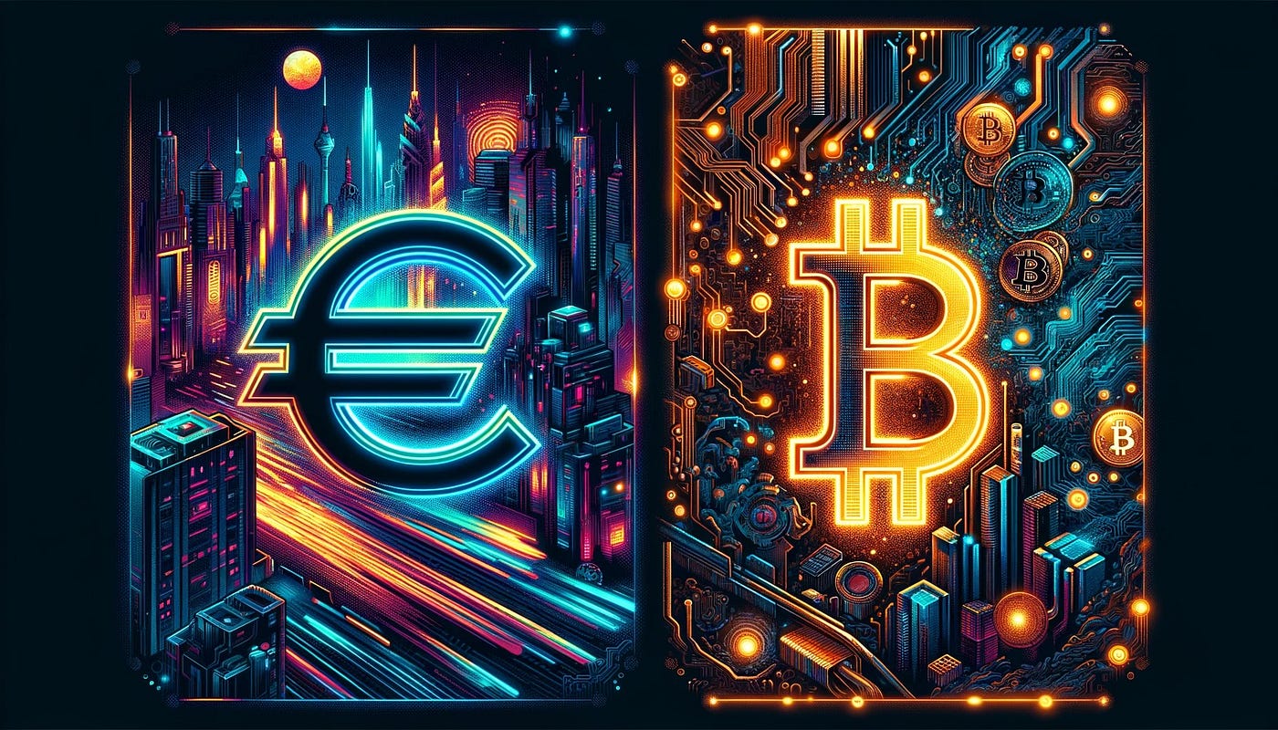Bitcoin vs Digital Euro. As cryptocurrencies gain popularity… | by  ntnprdhmm | Medium