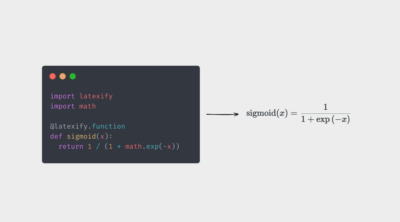 latexify: Writing LaTeX with Python | by Benedict Neo | bitgrit Data  Science Publication | Medium