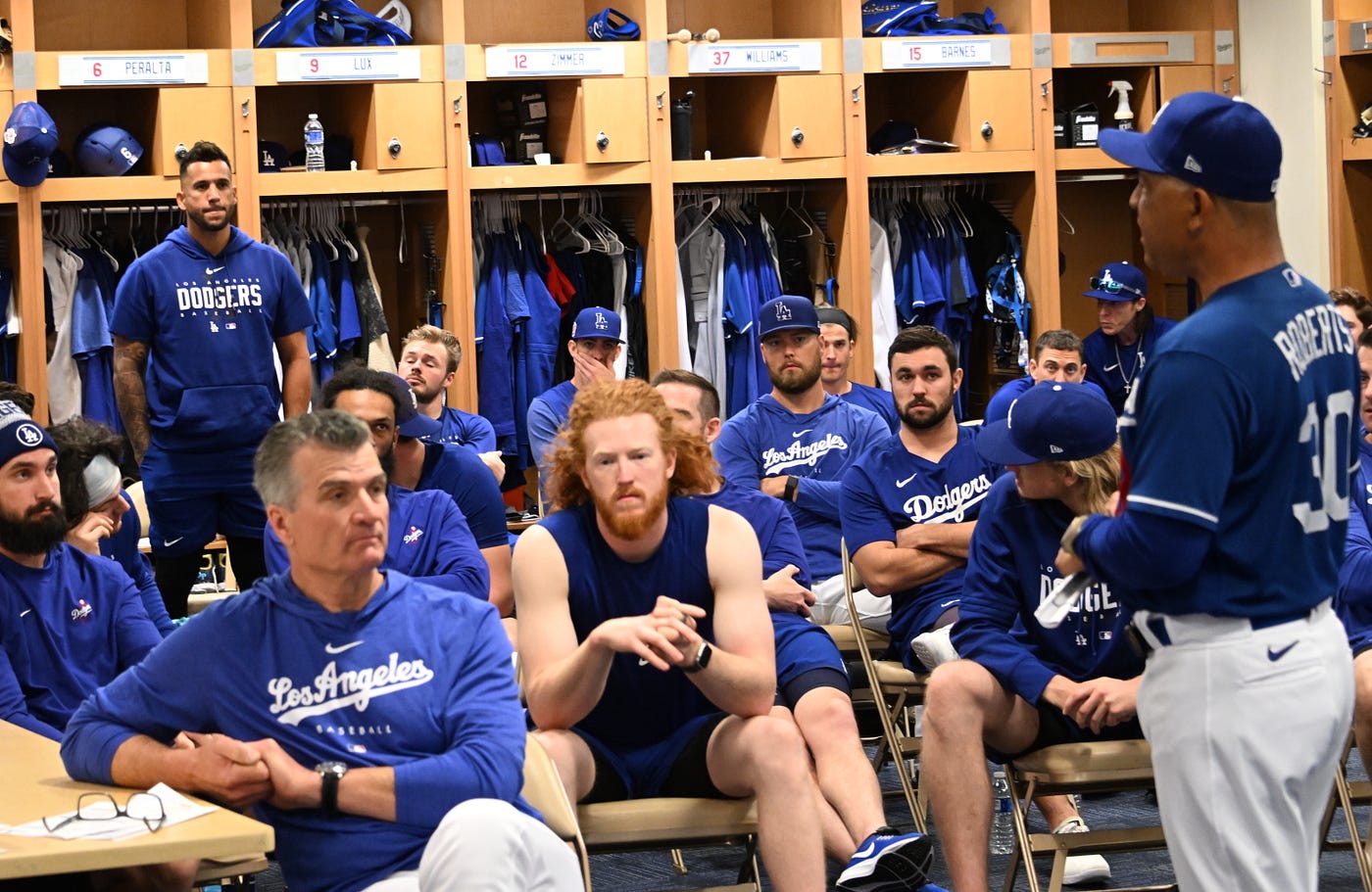 L.A. Dodgers World Series Gear, Dodgers World Series Locker Room