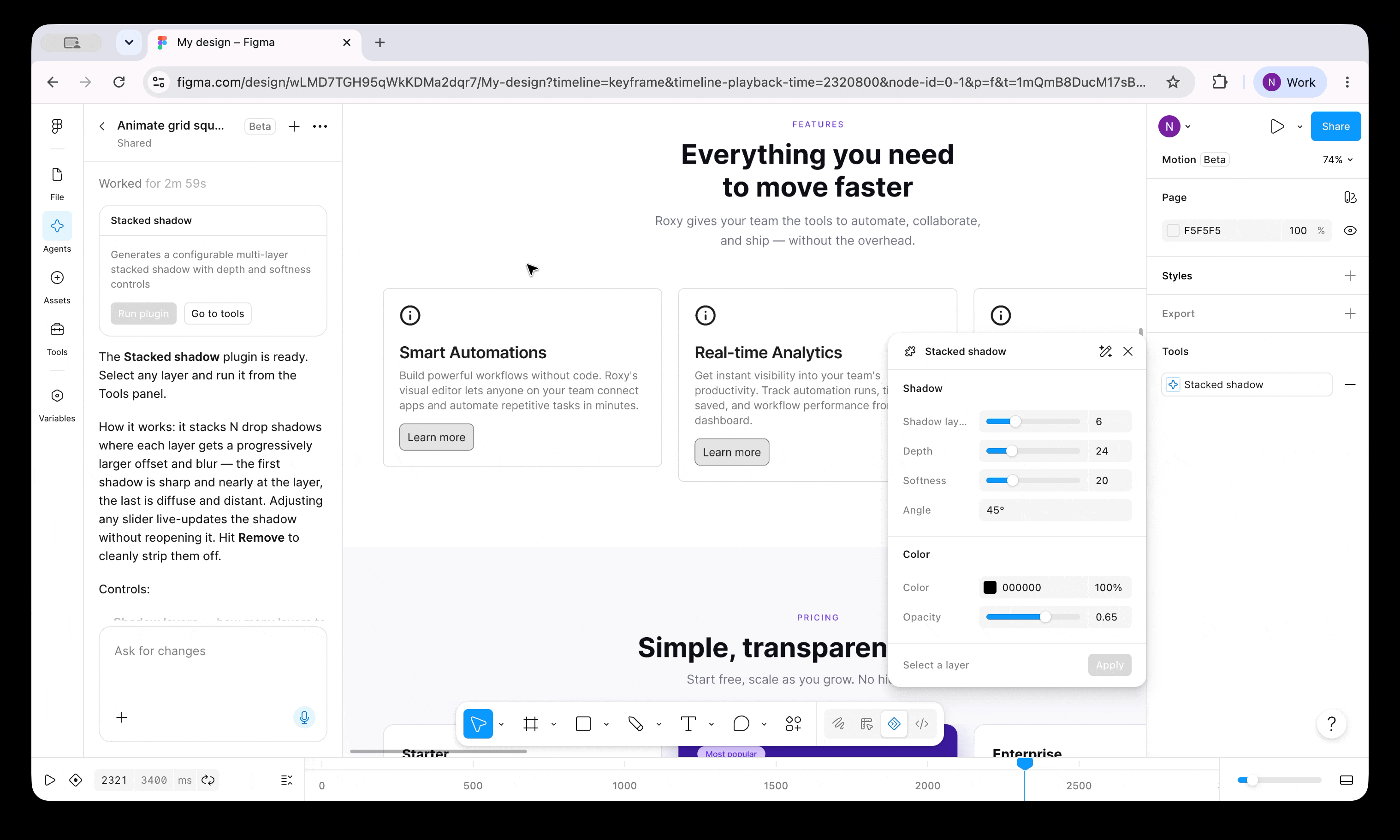 Use a plugin to apply shadows to real UI elements.