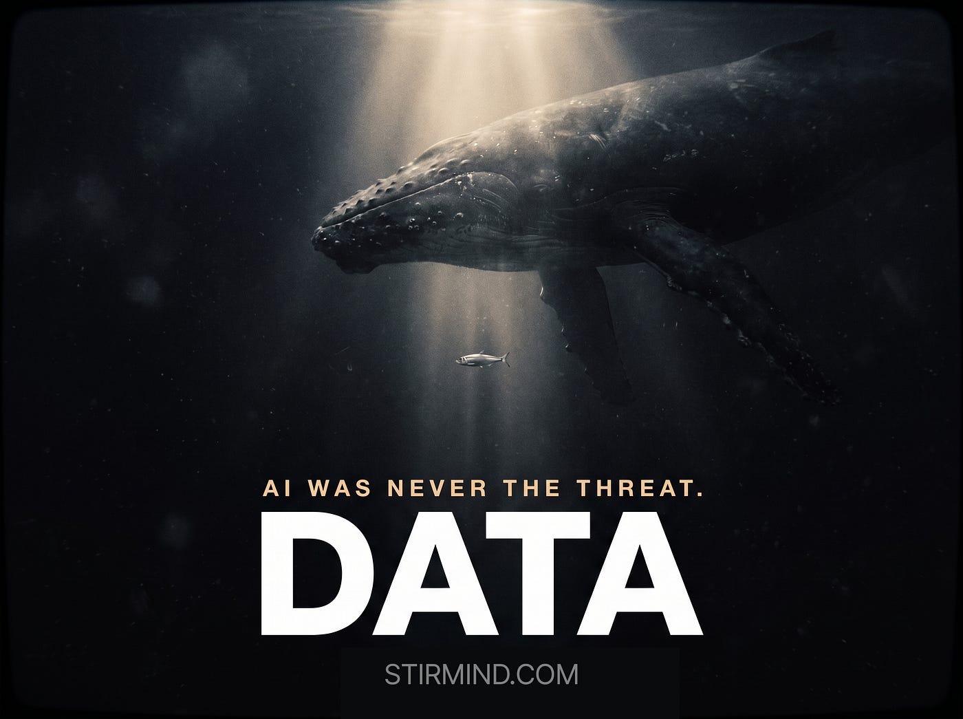 AI will not take your job.
Data already did.