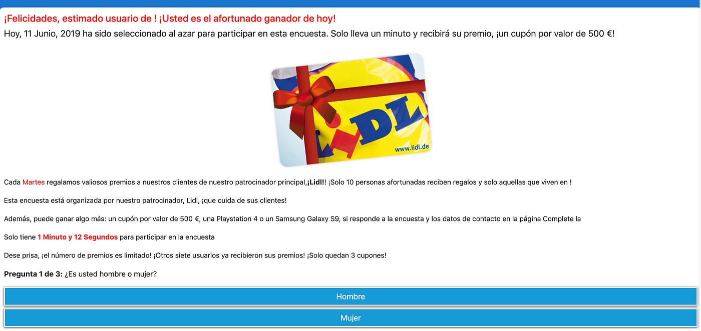 Lidl ES CC. Affiliate program: LetsCPA., by DatsPush.com