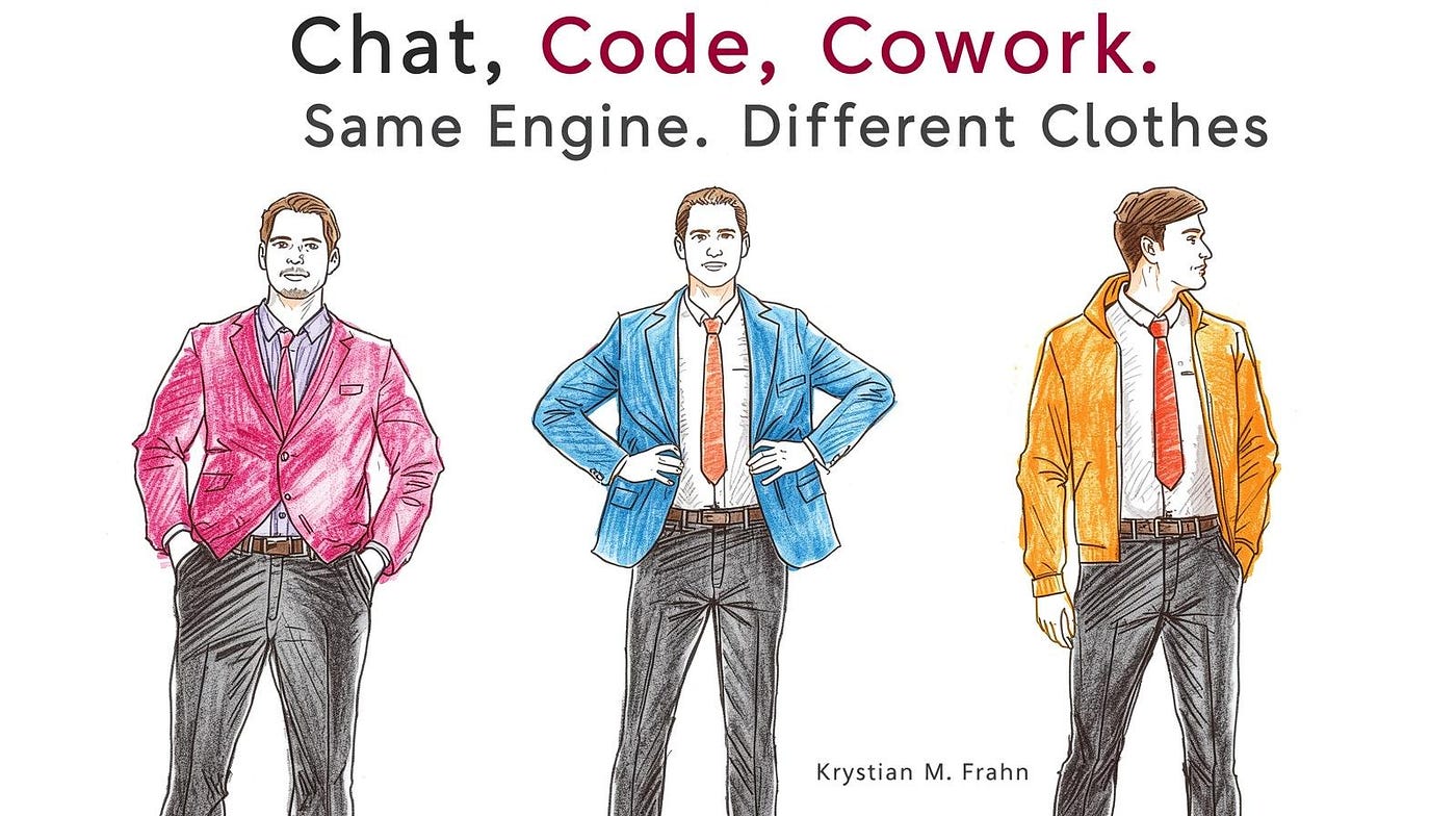 Chat, Code, Cowork. Same Engine. Different Clothes.