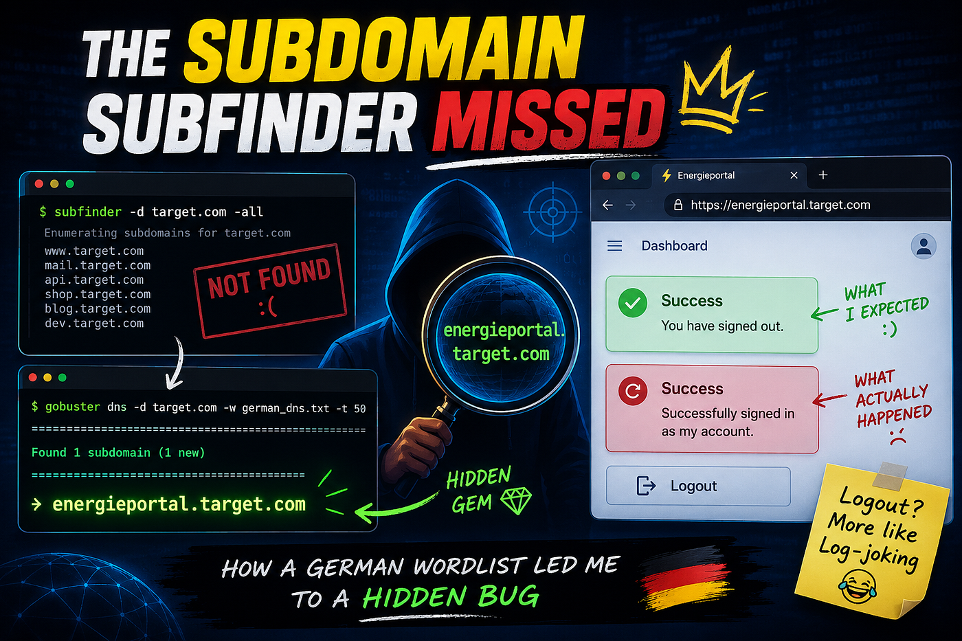 The Subdomain Subfinder Missed: How a German Wordlist Led Me to a Hidden Bug (and a CHF 100…