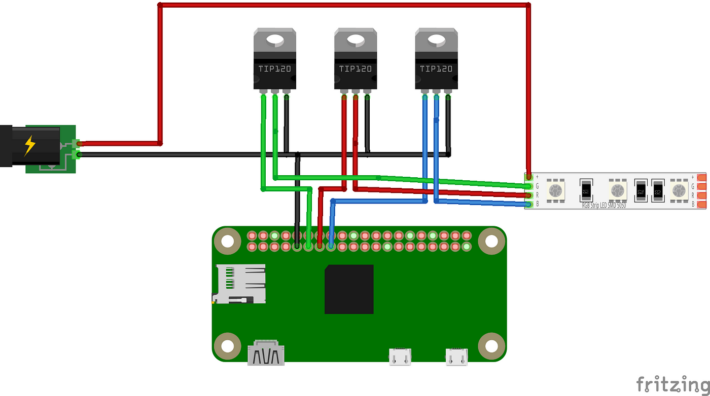 How to connect RGB Strip LED Lights to Raspberry Pi Zero W and control from  Node.js | by Dani Dudas | Medium