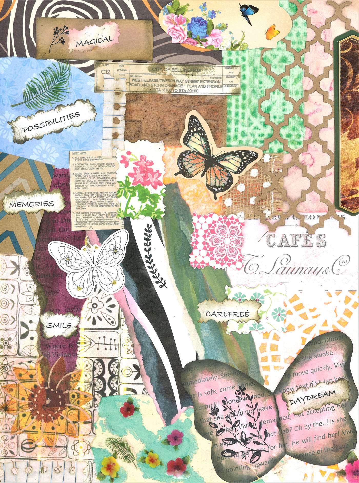 Collage With Your Scrap Craft Supplies, by Celeste Wilson