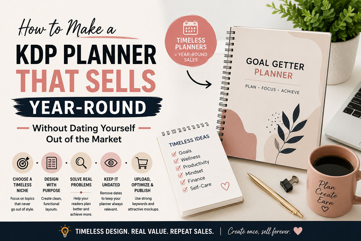 How to Make a KDP Planner That Sells Year-Round — Without Dating Yourself Out of the Market