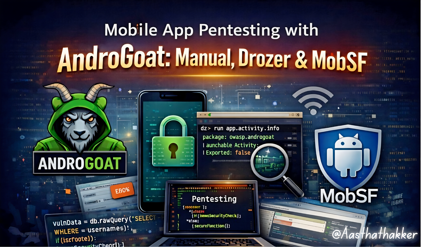 Mobile App Pentesting with AndroGoat: Manual, Drozer & MobSF