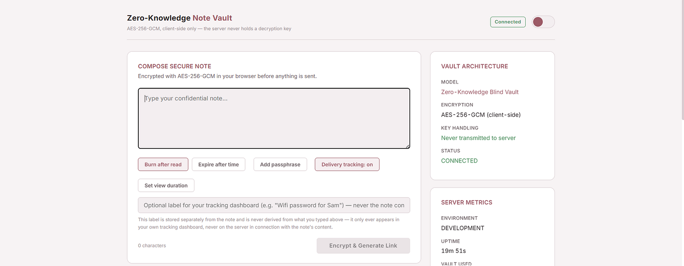 Building a Zero-Knowledge Note Vault: What I Learned by Getting It Wrong First