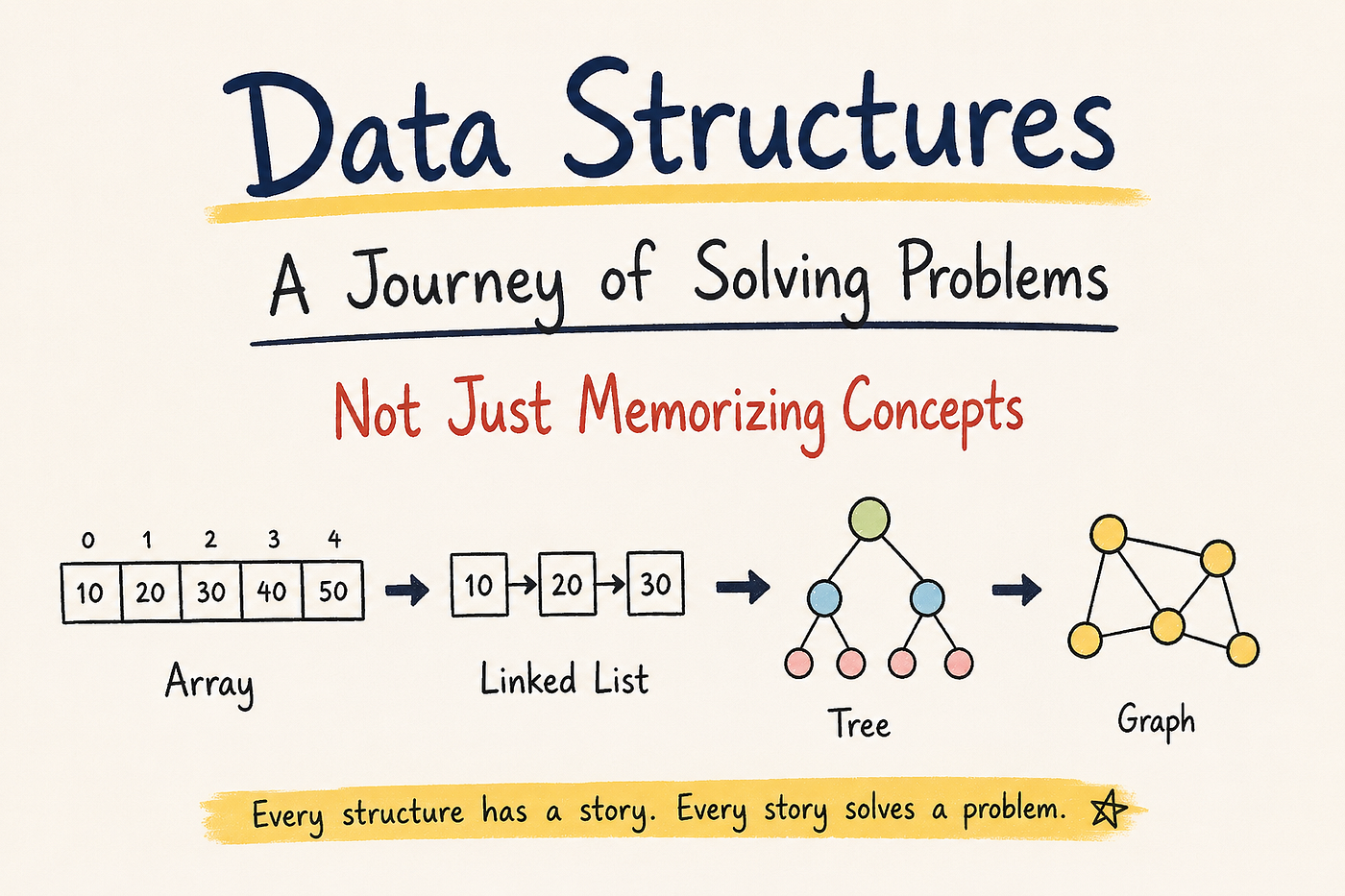 Data Structures: A Journey of Solving Problems, Not Just Memorizing Concepts