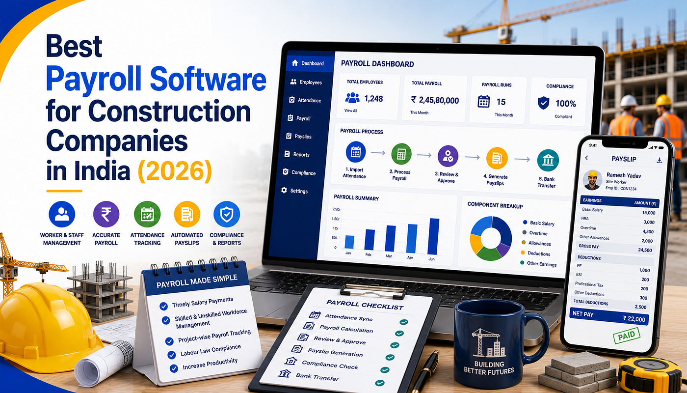 Best Payroll Software for Construction Companies in India (2026)