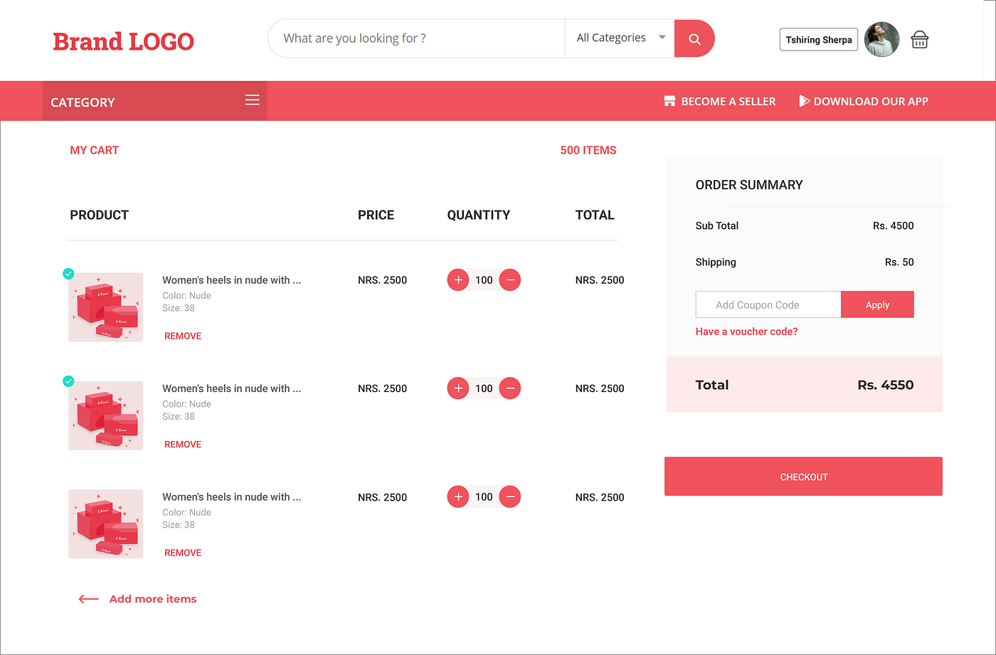 Case study: UX & UI redesign of the Checkout page for an e-commerce site, by Nikita Chaudhary