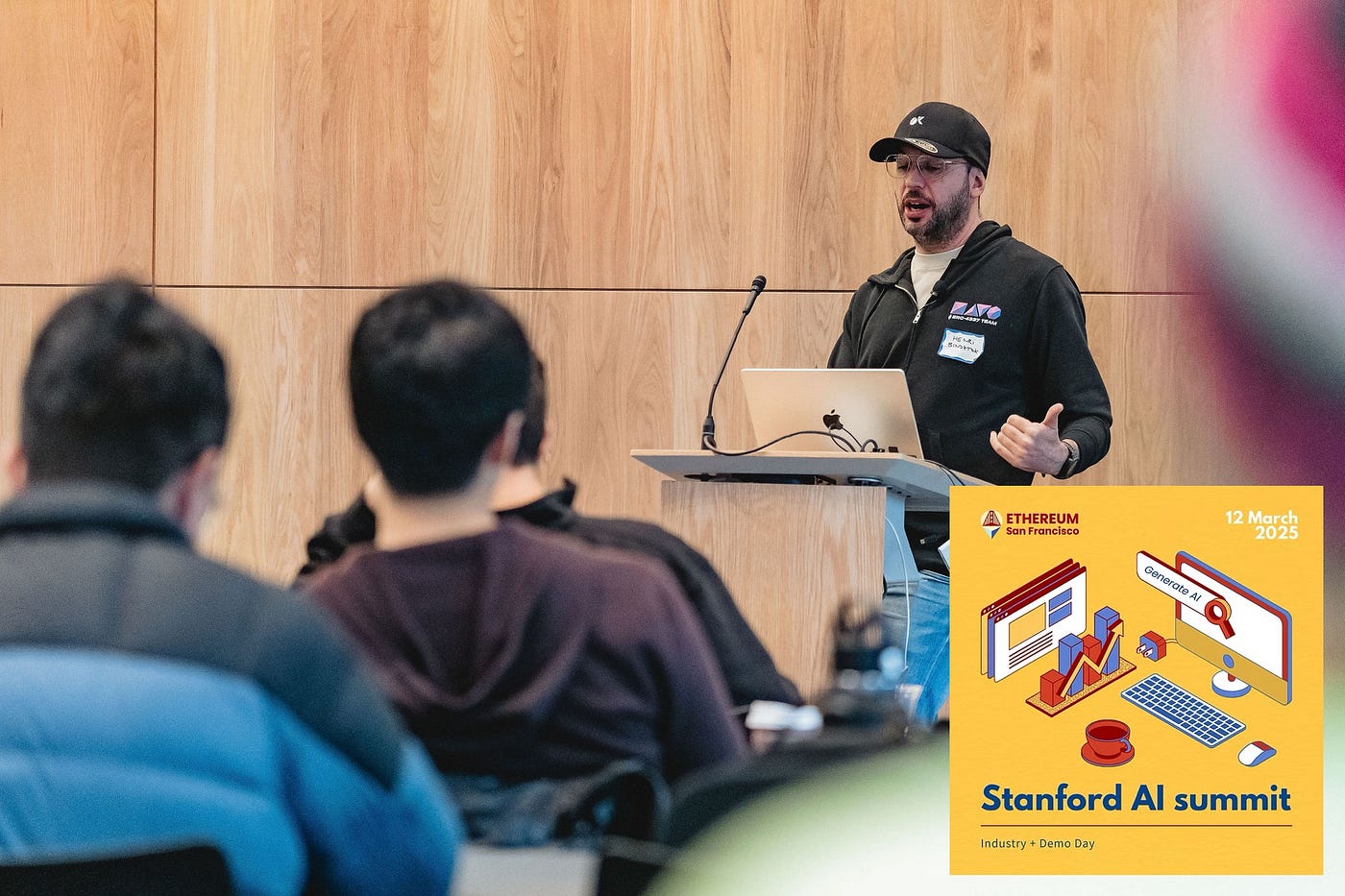 OKcontract’s Henri Binsztok speaks at Stanford Blockchain AI Summit
