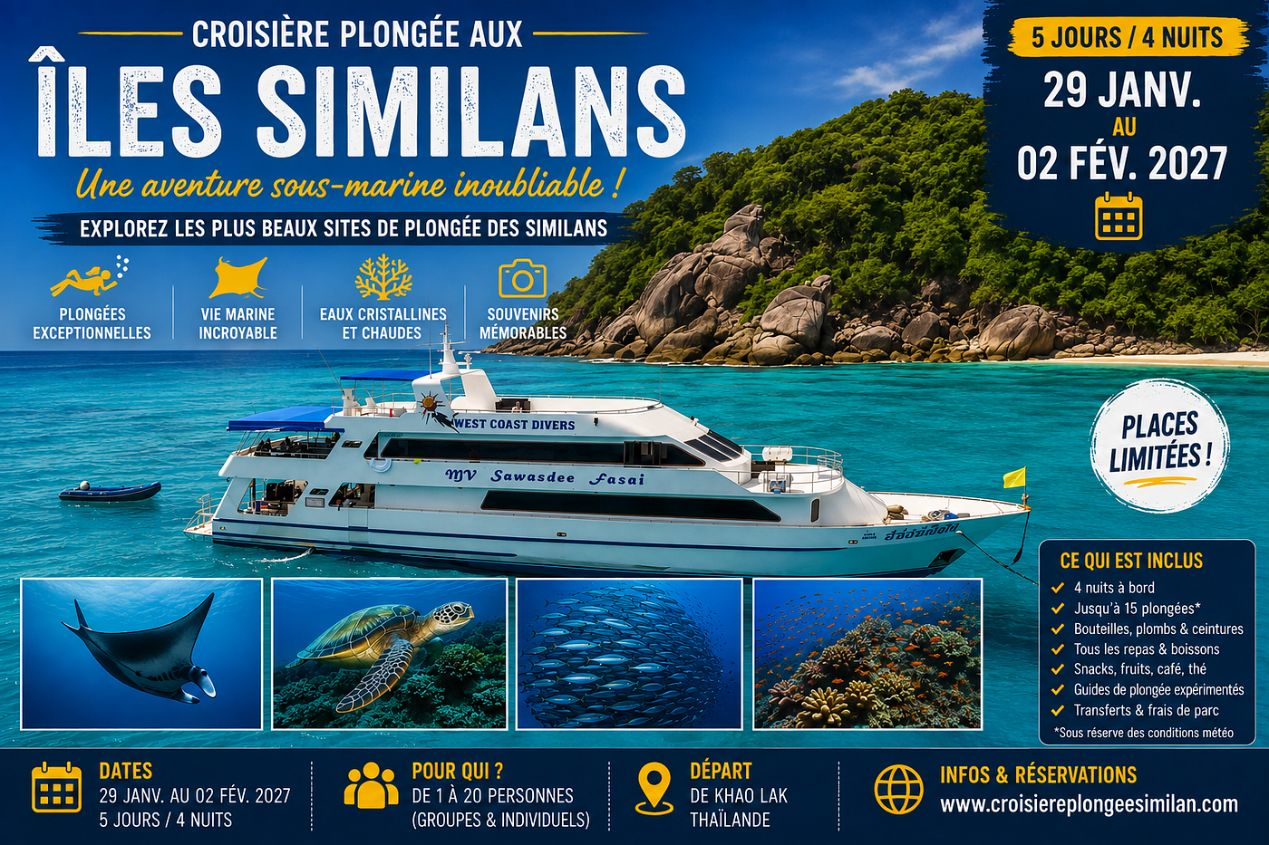 Suivez mes aventures @ https://www.croisiereplongeesimilan.com/