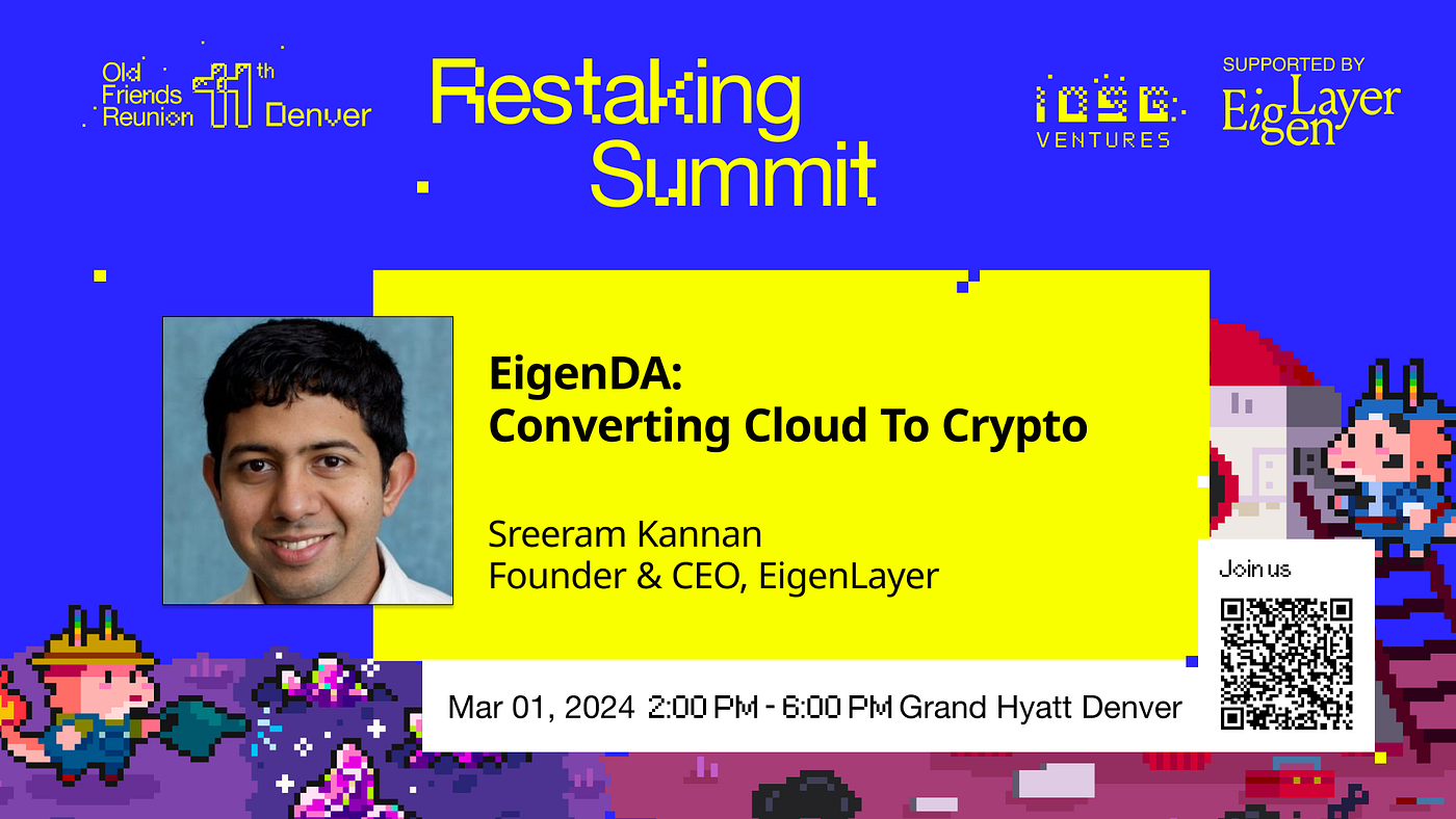 11th Old Friends Reunion Talk: EigenDA: Converting Cloud To Crypto | by  IOSG | Medium