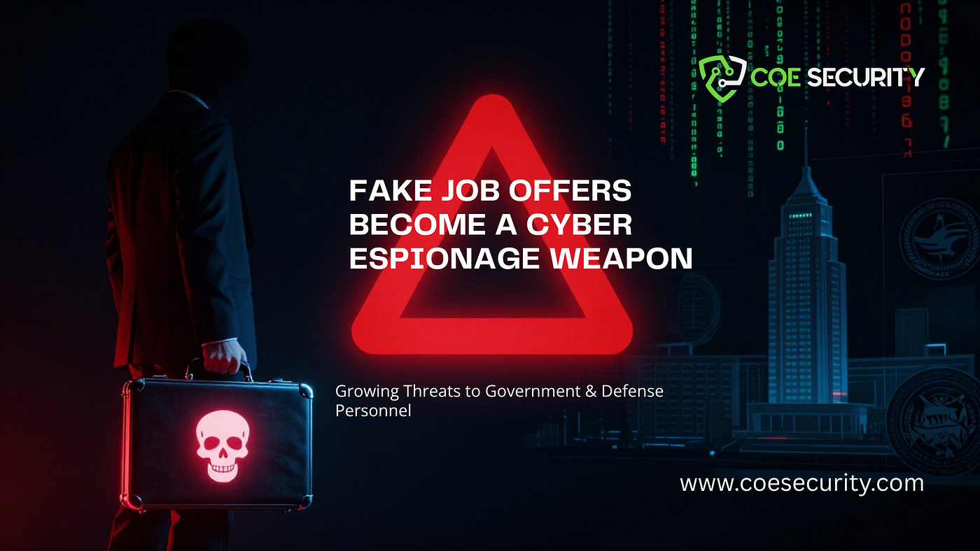 Fake Job Offers Become a Cyber Espionage Weapon: Growing Threats to Government and Defense…