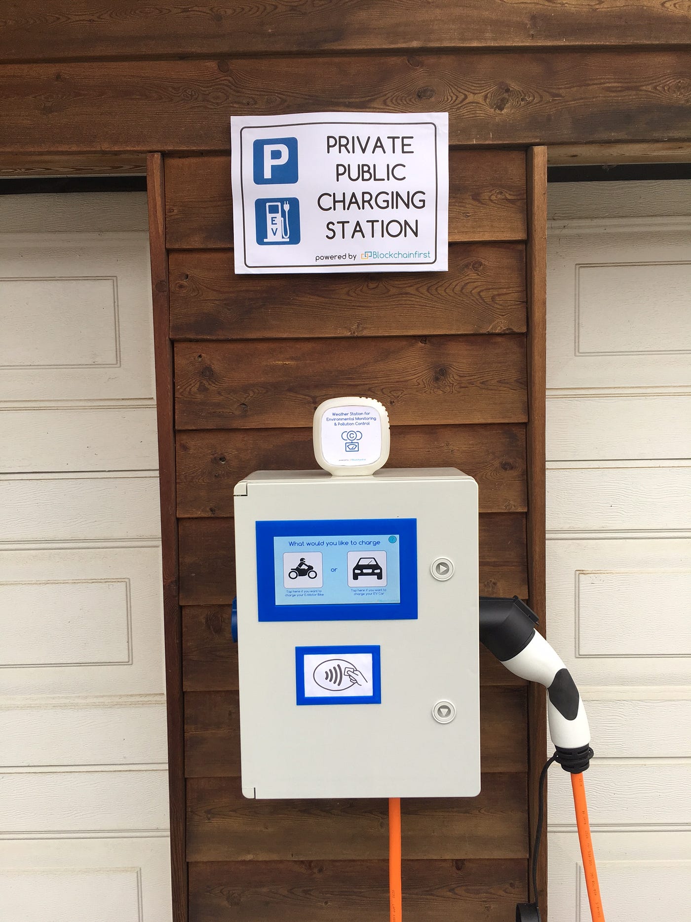 The first Multipurpose Blockchain enabled EV Charging Station | by  Blockchainfirst | Medium