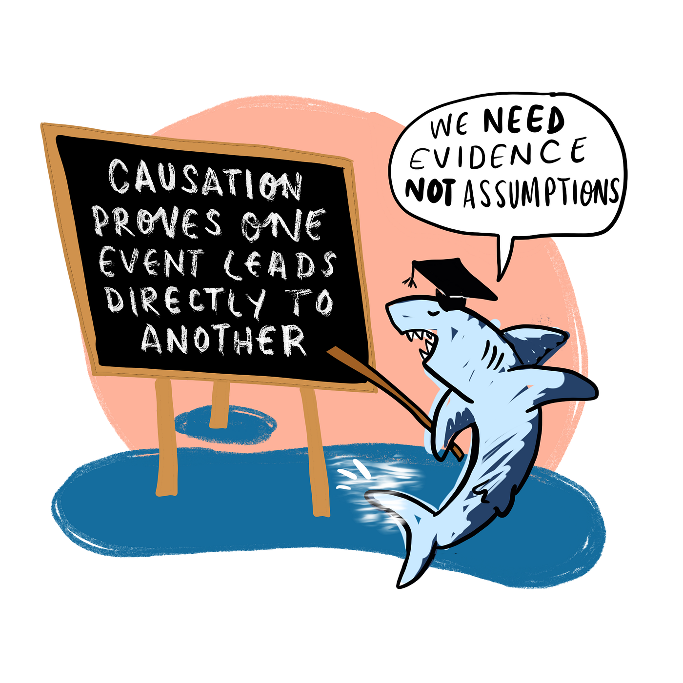 Correlation vs. Causation…..or as I am titling it… “Shark side of the Moon”  | by Tash Willcocks | Medium
