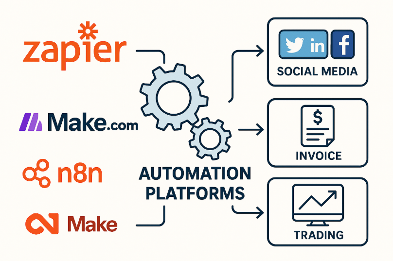 A comprehensive comparison of three leading no-code/low-code automation  platforms — Zapier, Make.com (formerly Integromat), and n8n | by Ali M  Saghiri | Medium