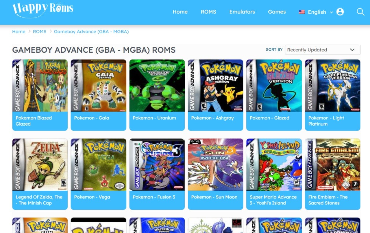 GBA ROMs - Game Boy Advanced Emulator Game Download