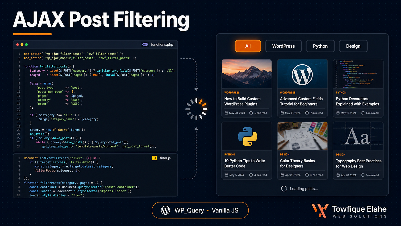 How to Build AJAX Post Filtering in WordPress with WP_Query