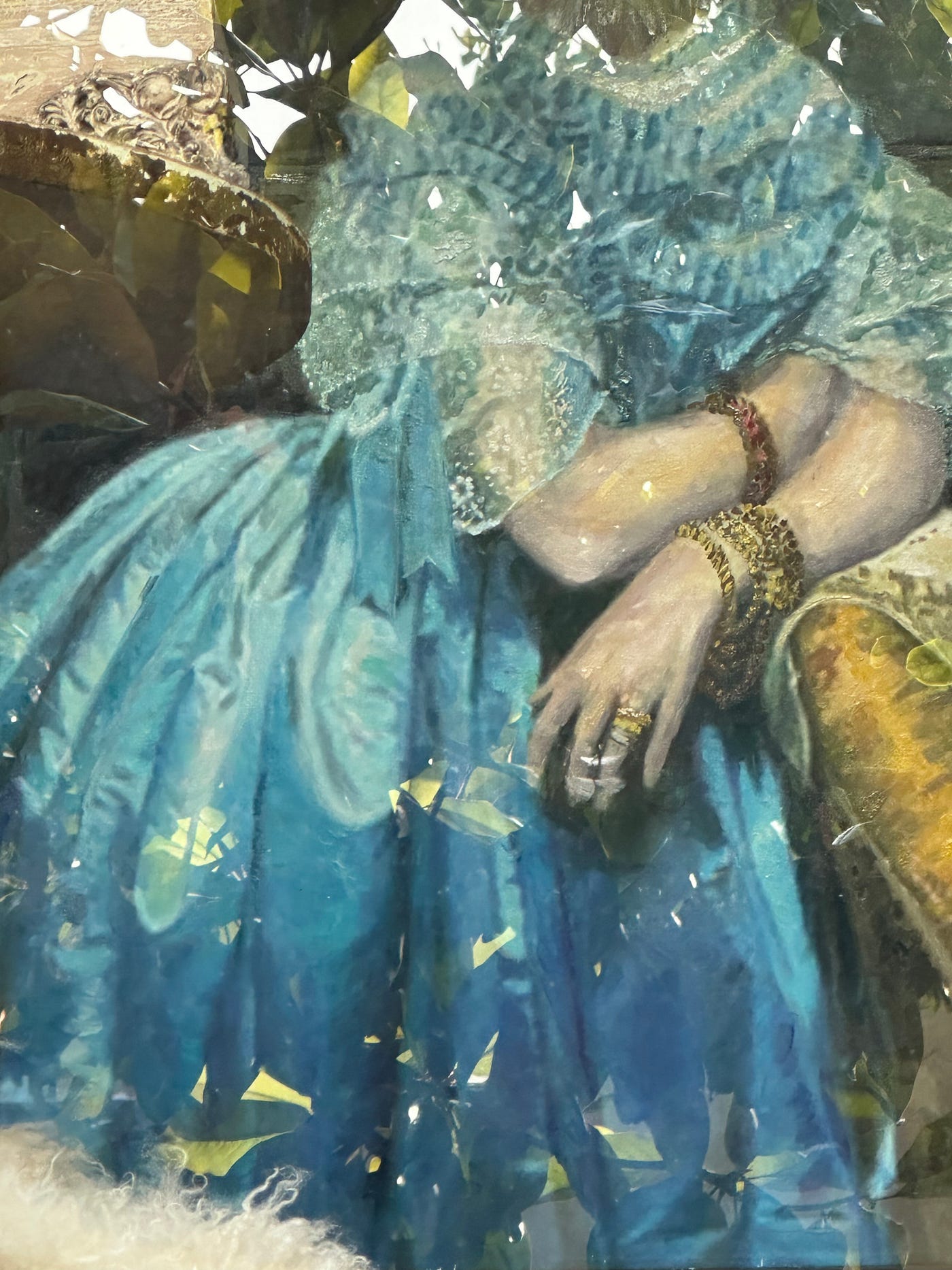 Painting through a window. Artist unknown. Photo by Mark Tulin