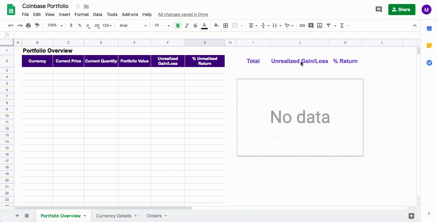 Tracking Your Portfolio Performance On Coinbase Using Python and Google  Sheets | by Matias B | Level Up Coding