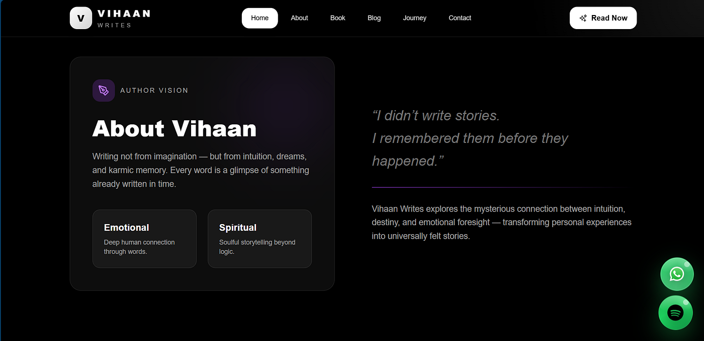 Beyond Imagination: The Emotional and Spiritual World of Vihaan Writes