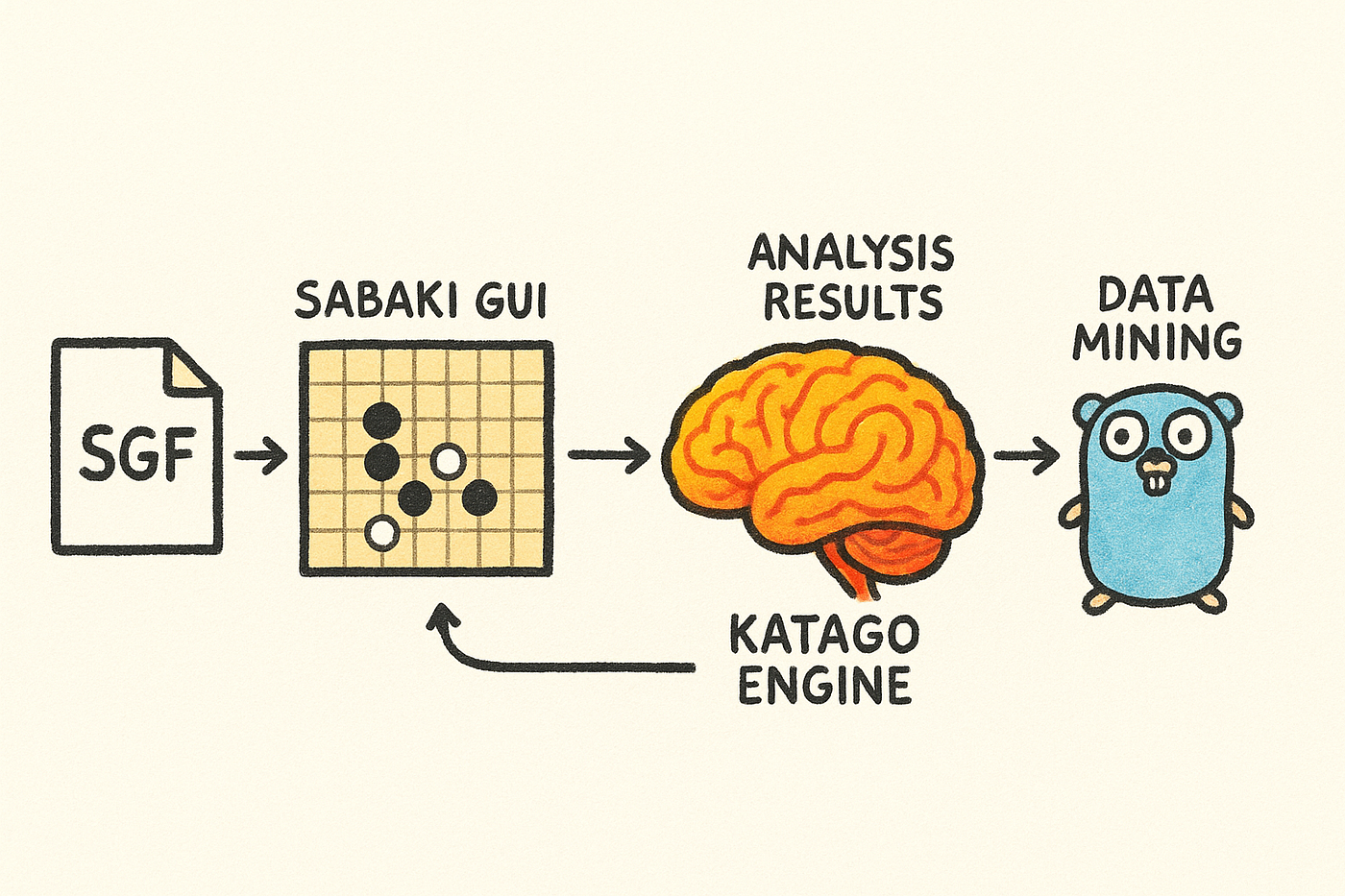 AI Analysis Pipeline — from SGF to insights.