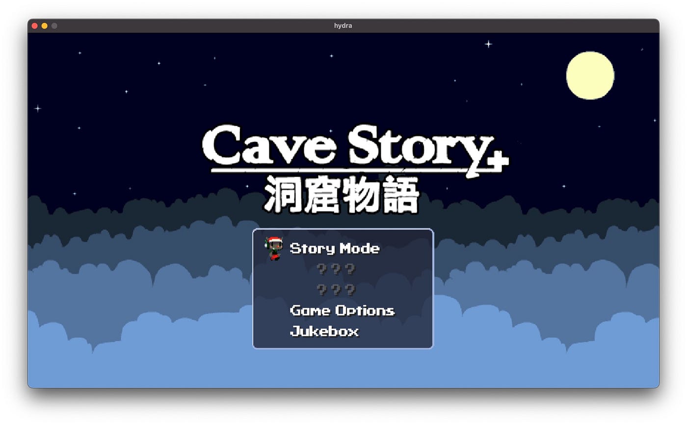 Cave Story+. Has a lot of graphical issues ingame, making it unplayable