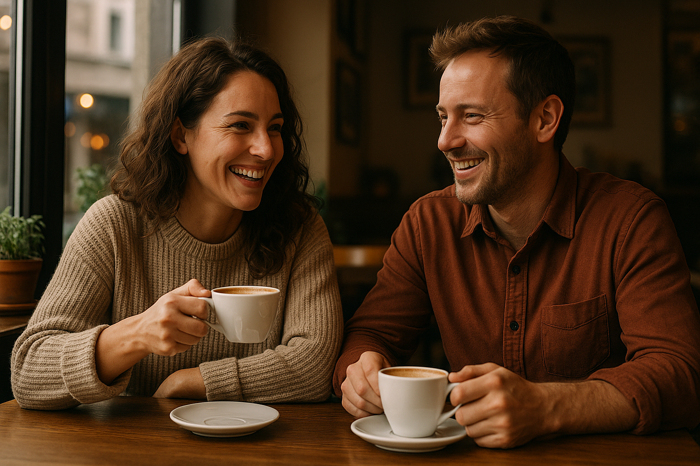 카페에서 커피를 마시며 대화를 나누는 두 친구의 모습을 통해 스트레스 해소와 장수를
위한 일상적인 관계를 보여줍니다.<BR>