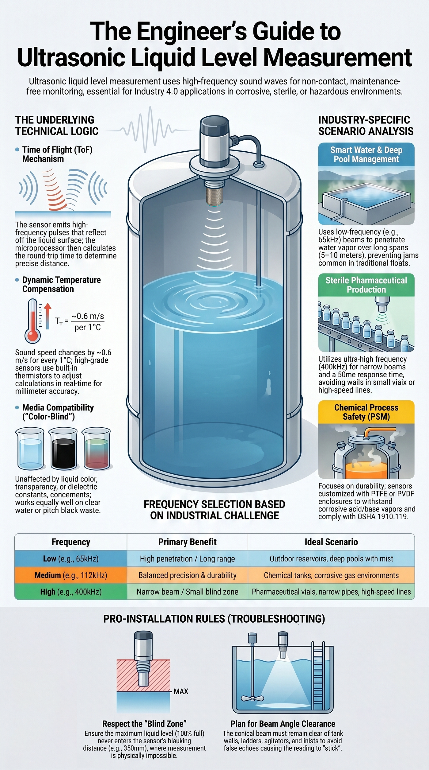 Visualizing Ultrasonic Liquid Level Measurement for Industry 4.0