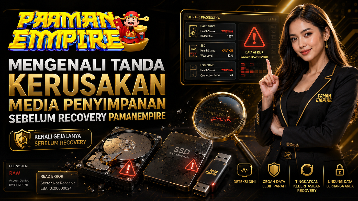 Mengenali Tanda Kerusakan Media Penyimpanan sebelum Recovery PAMANEMPIRE