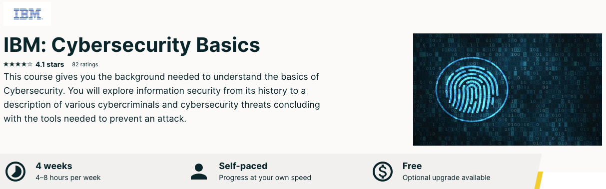 ibm cyber security course free