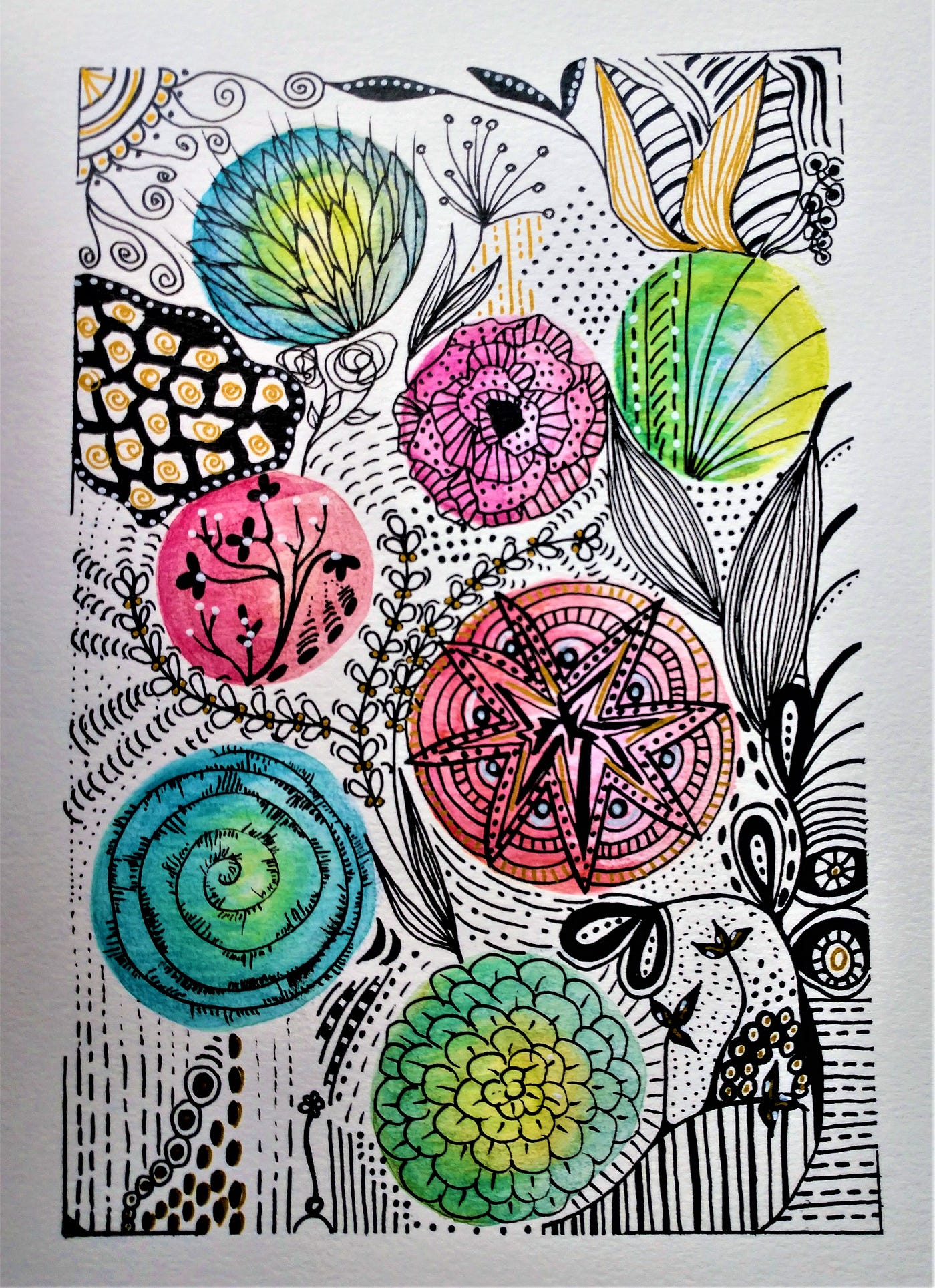 6 Easy Watercolor Doodles for Beginners Practice - My Art Aspirations