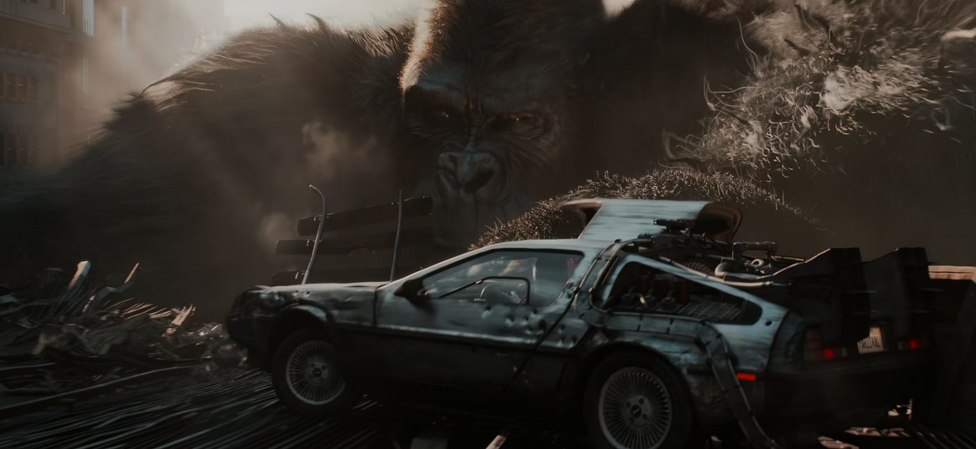 King Kong stops the race. Credit: Warner Bros. Pictures