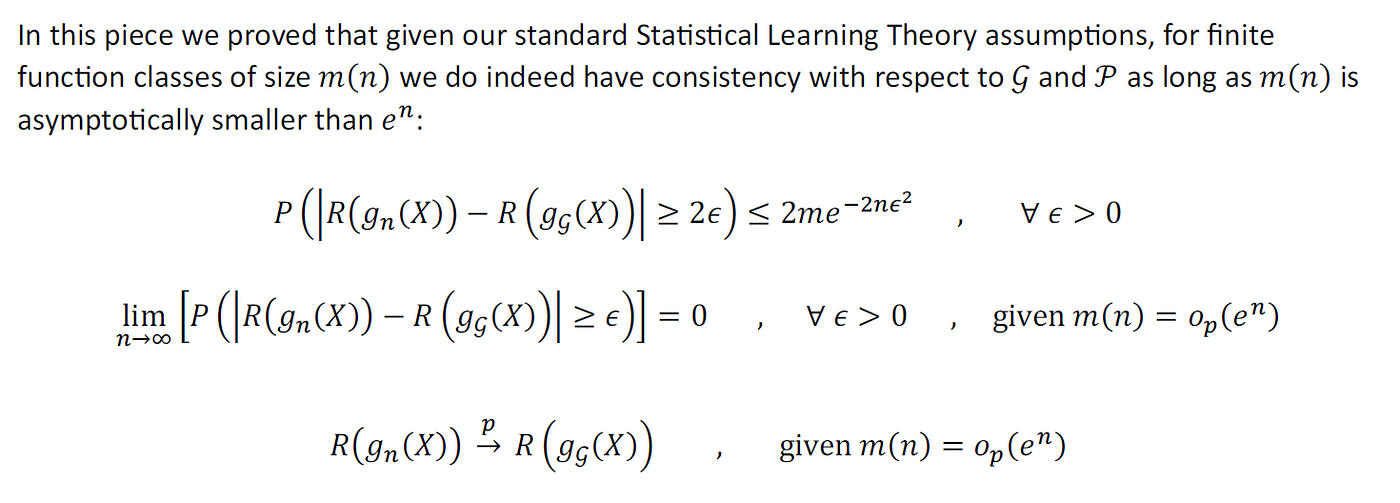 Statistical Learning Theory Part 4: Finite Function Classes