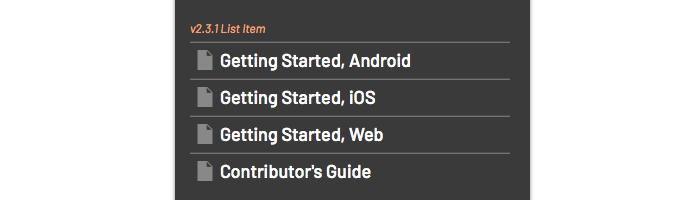 screenshot of design system asset management interface showing icon versioning workflow